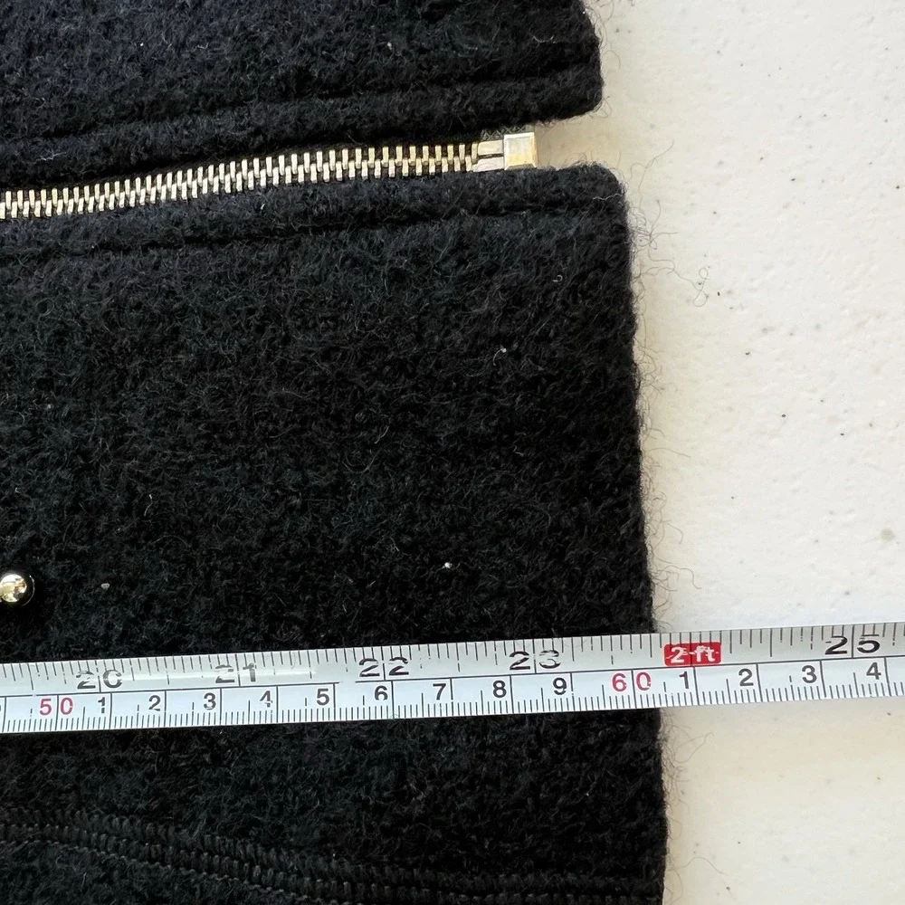 Vintage‎ Rafaella Wool Vest Womens Gold Hardware Sz M Black V-Neck